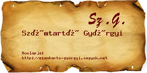 Számtartó Györgyi névjegykártya